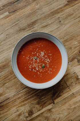 Kalte Rote Beete-Kichererbsen-Suppe